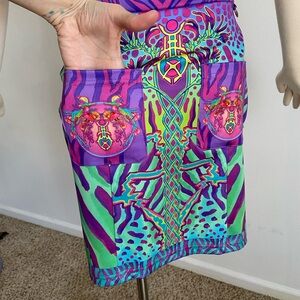 Festival rave Nixi Killix cryptic frequency mini skirt